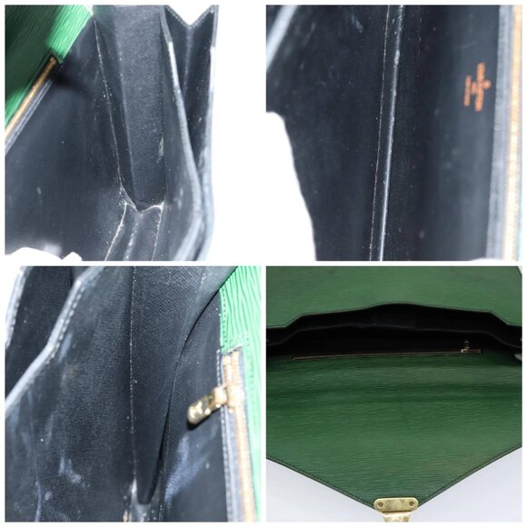 LOUIS VUITTON Epi Serviette Ambassador Business Bag Green - Picture 10 of 15